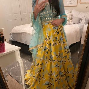 Mehndi lehenga